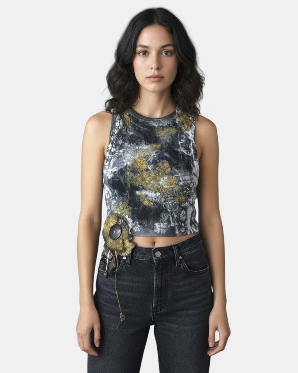 Dramatic Golden and Black Tank