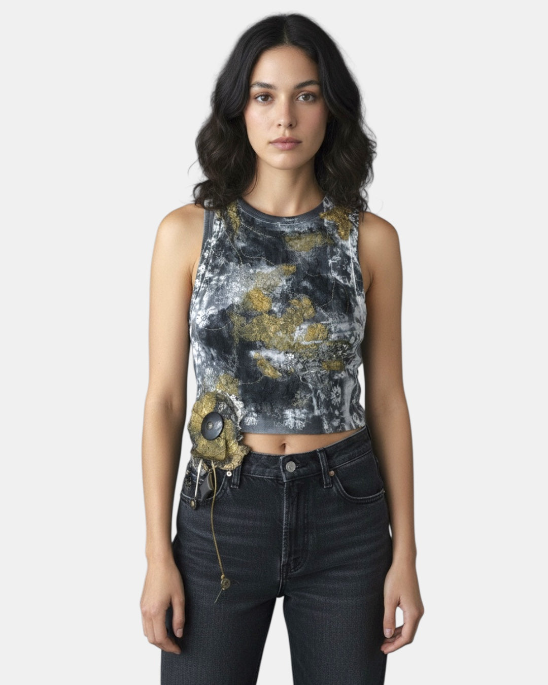 Dramatic Golden and Black Tank
