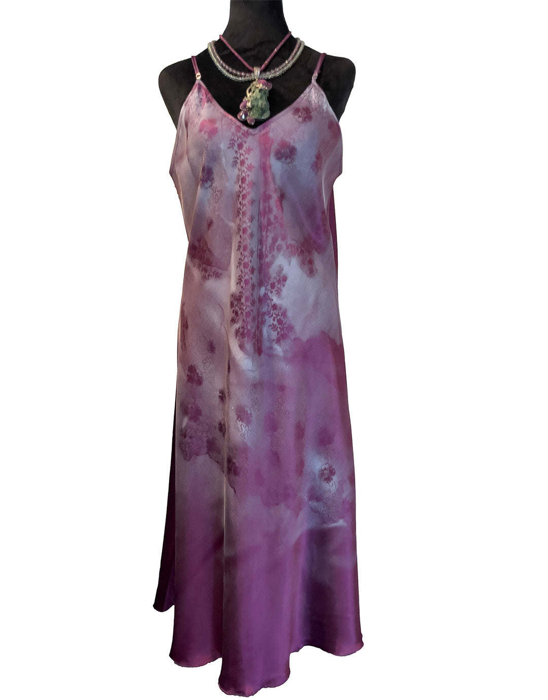 The Painted, Purple Satin Slip Dress
